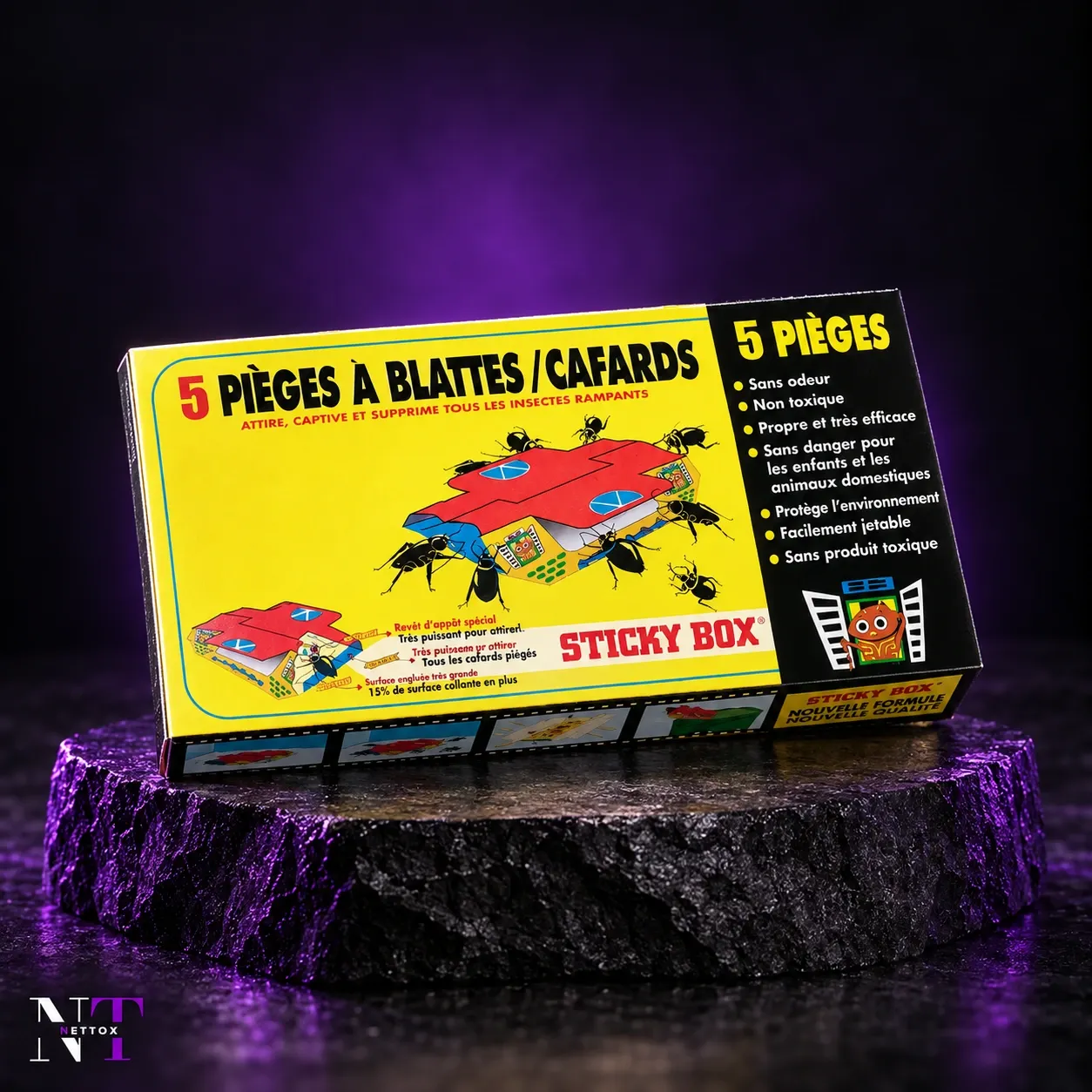 Sticky Box, piège à blattes et cafards, x5