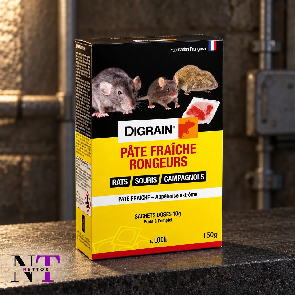 Raticide souricide Digrain pâte fraîche 150 g