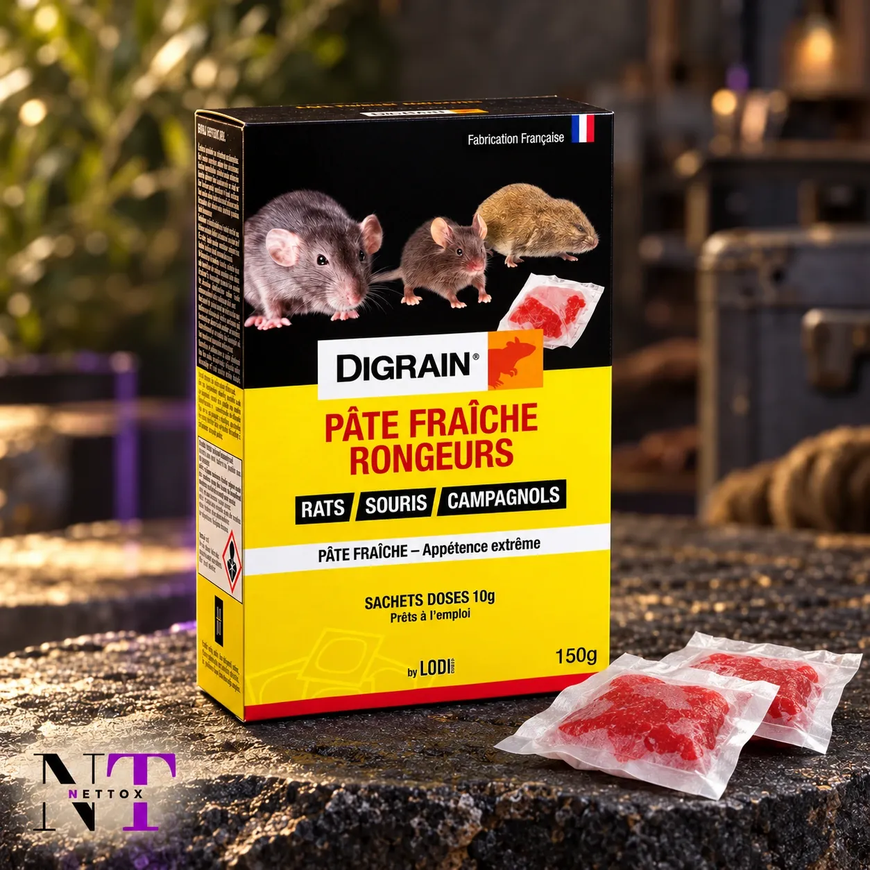 Raticide souricide Digrain pâte fraîche 150 g